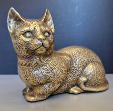 Large Finely Cast Brass Cat