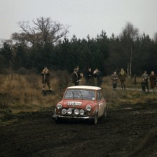 Tony Fall and Mike Wood Mini Cooper S 1966 Rally Car Motor Racing Old Photo 3