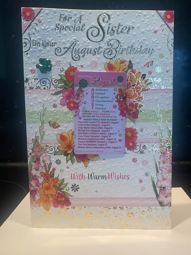 Sister born august birthday - sister,