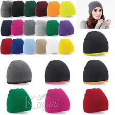 Beechfield Original Pull On Beanie Hat Soft Touch Warm Winter Ski Sports School