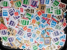 1000~GB~ Machin Supermix~ Stamps~Security+ None+BC+ PD~ Kiloware~used on paper