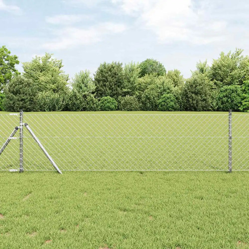 Chain link fence silver - silver, 10