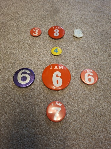 Vintage birthday age badges - age,