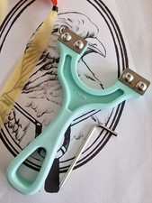 LEIGHTONS CATTYS "BABY BLUE" Clipped Frame  Catapult Slingshot 90mm “Spitfire” 