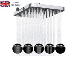 5 Spray Mode Rain Shower Heads, High Pressure Rainfall Shower Head - 13". Chrome