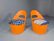 2 Vintage Retro Curved Plywood