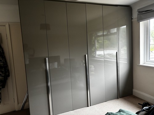 Triple wardrobe solid gloss - wardrobe,,