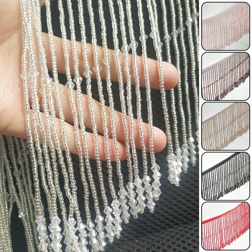 Beaded rhinestone fringe - rhinestone,
