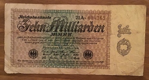 Germany banknote billion - banknote.,