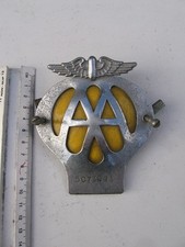 Vintage AA Car Badge, number