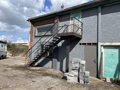 Steel fire escape staircase - steel,