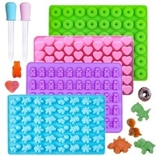 UK 6 Pack Silicone Gummy Bear Mould DIY Chocolate Mold Sweet Jelly Ice Cube Tray