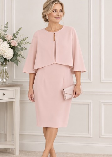 Gina bacconi blush pink - blush, crepe