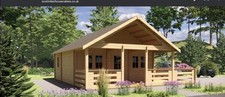 Log cabin summer - log, house