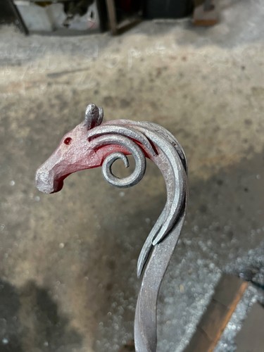 Handmade horse fire - poker, /