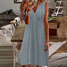 Ladies Sleeveless V Neck Beach