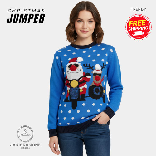 Pompom xmas jumper - jumper, nose