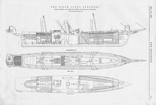 FLEMING & FERGUSON Paisley The Steam Yacht 'Skeandhu' Antique Print 1888