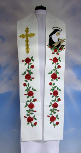Stole rita embroidered - st.,