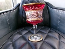 Murano red wine chalice - Italian and in excellent condition