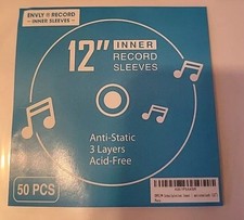 Vinyl 12" Inner Sleeves Rice Paper Anti Static Record Protective Sleeve by Envly