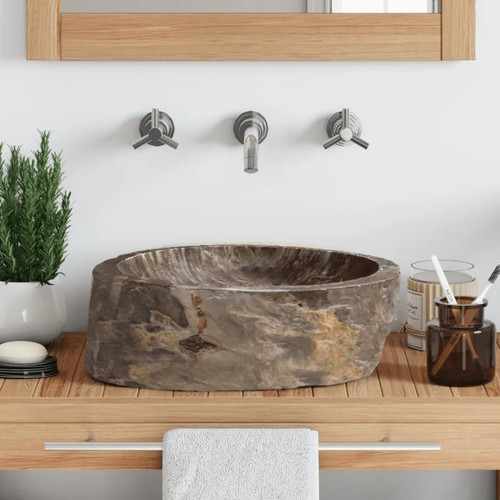 Bathroom sink cream - bathroom, fossil