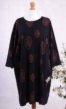 Italian Lagenlook Boho Balloon Dress Amazing Plus Quirky 56" Bust 22/24 - 158C