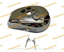 FIT FOR TRIUMPH CHROMED T100 5T SP TWIN PETROL TANK 1948 WITH FILLER CAPS TAP