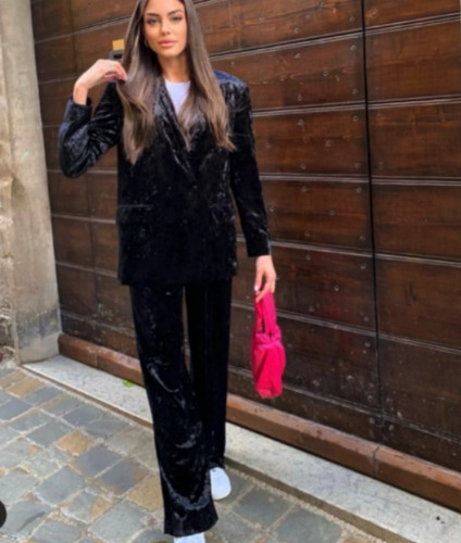 Zara women new velvet blazer - zara,