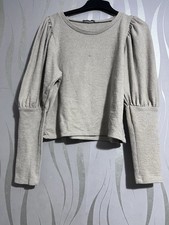 Zara Beige Puff Sleeve Top -