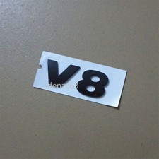 1x Black Glossy V8 Plastic
