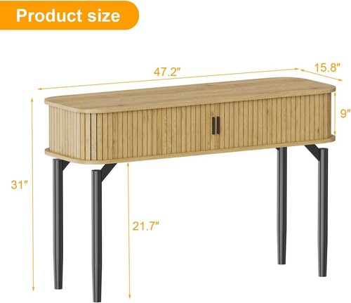 Wooden console table with - console,