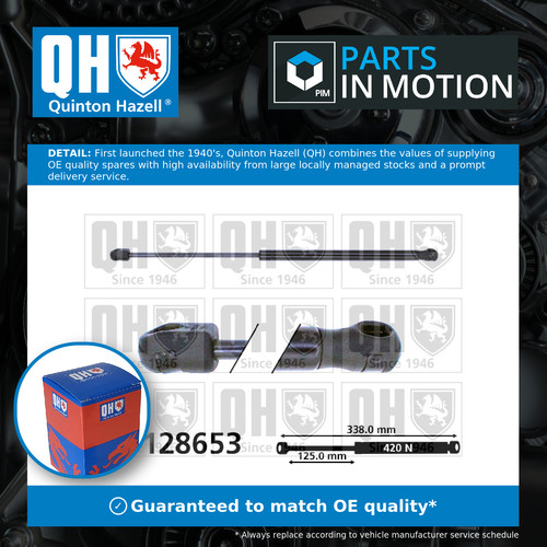 Bonnet gas strut fits - bonnet, 75