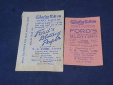 Vintage Ephemera Charles Letts's FORD'S BLOTTING PAPER Diary Blotter 1950s