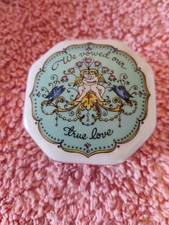 We vowed our true love Franklin mint musical trinket box,melodies of love