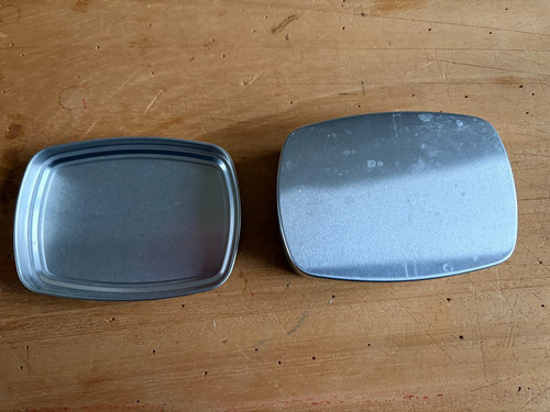 Aluminium soap tin container - aluminium, tin/container