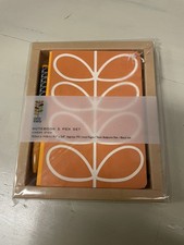 Orla Kiely Notebook and Pen Set Linear Stem Twist Black Ballpoint Pen