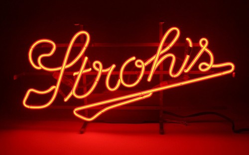 Stroh beer neon sign - stroh's, 17"