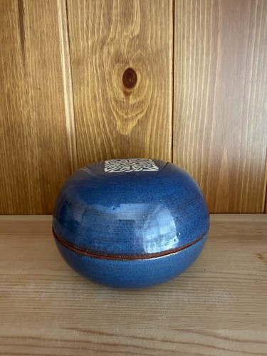 Studio pottery lidded dish - studio,