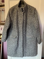 Bnwot Plus Size GRE/black 3/4 length Coat Plus Size 22 I Post Royal Mail Only 
