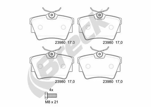 Rear brake pad - brake,
