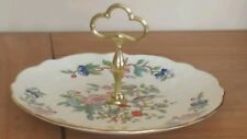 Large Aynsley Pembroke Bird Single Tier Tea Cake Stand Cupcake Muffin Plate
