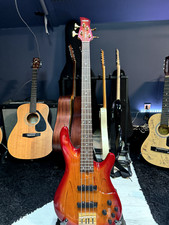 Yamaha Cherry Burst Bass Guitar includes Hard Case as shown