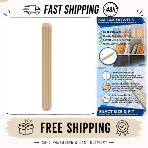 6mm 50mm wooden dowel - 50mm, pins