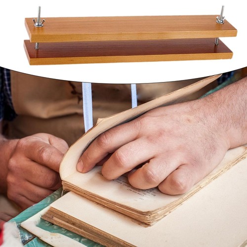 Wooden bookbinding press - bookbinding,