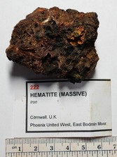 Cornwall mineral hematite - mineral,