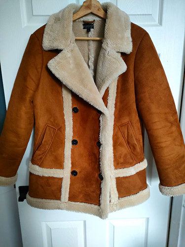 Topshop brown cream faux suede - cream,