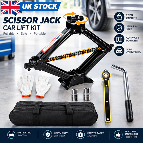 Ton car scissor jack kit - car,