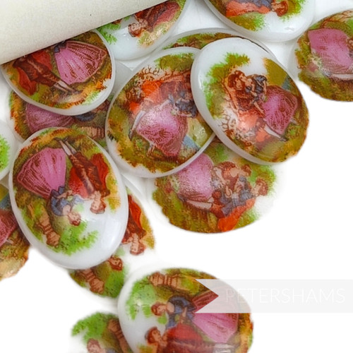 Biedermeier 18x13mm flat back - 18x13mm,