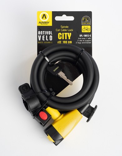 Coiled cable lock - cable, bicycle